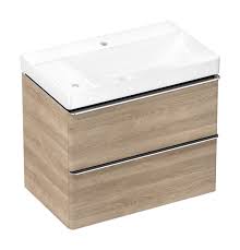 Тумба с раковиной Hansgrohe Xelu Q 54379000 780/475 натуральный дуб/хром