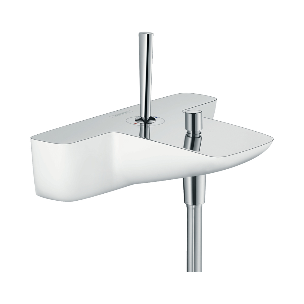 Hansgrohe PuraVida Смеситель для ванны однорычажный ВМ 1/2 хром-белый матовый