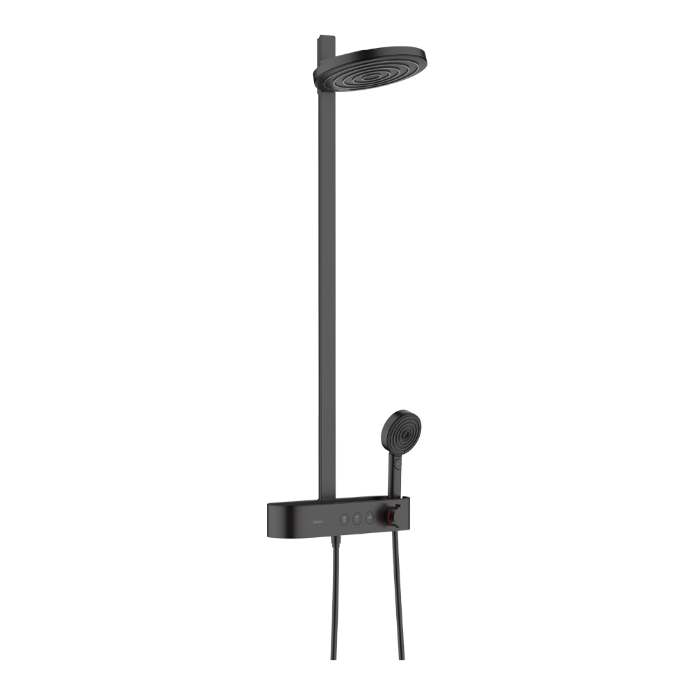 Hansgrohe Pulsify S Showerpipe Душевая система 260 2jet EcoSmart с ShowerTablet Select 400 черный матовый