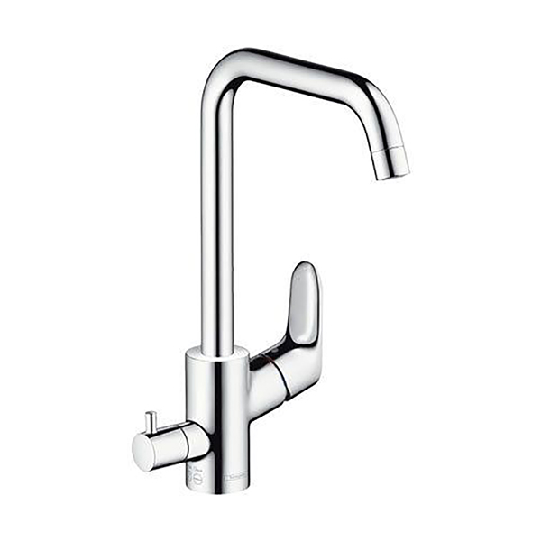 Hansgrohe Focus Е2 Cмеситель для кухни однорычажный с запорным вентилем для посудомоечной машины хром