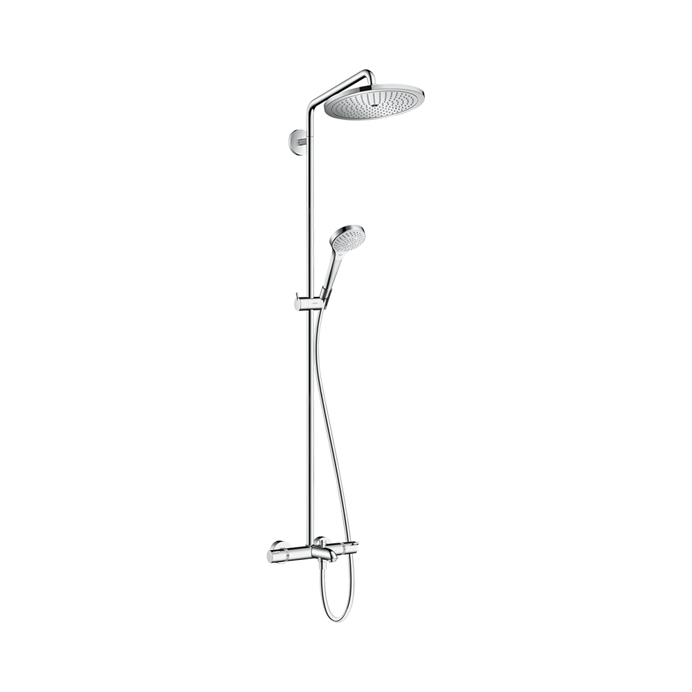 Hansgrohe Croma Select S Showerpipe 280 1jet Душевой набор с термостатом для ванны хром