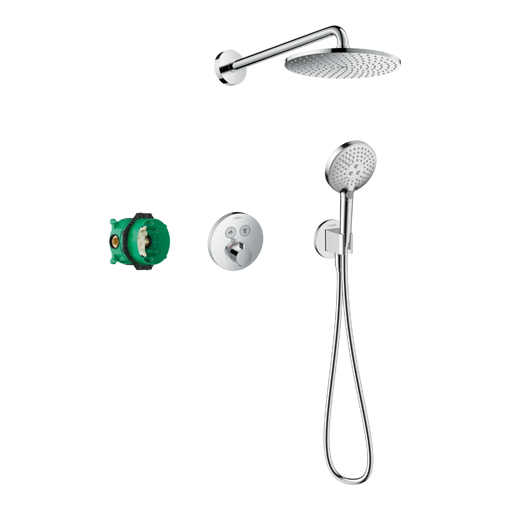 Hansgrohe Raindance S Душевая система скрытого монтажа 240 1 jet PowderRain с ShowerSelect S хром