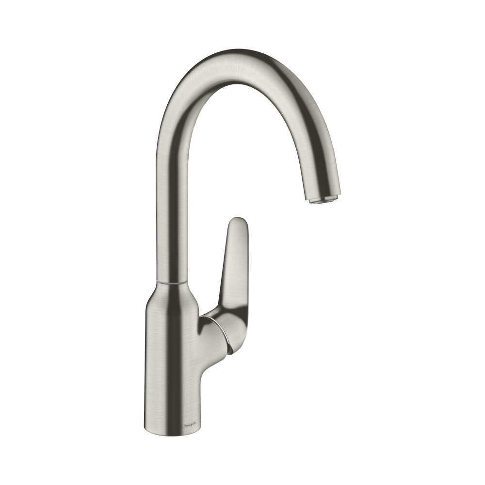 Hansgrohe Focus M42 Кухонный смеситель однорычажный 220 1jet сталь