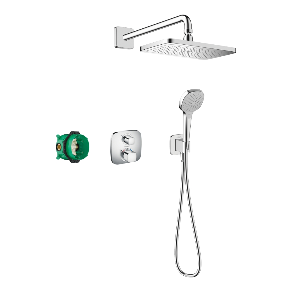 Hansgrohe Croma E Душевая система скрытого монтажа 280 1jet с Ecostat E хром