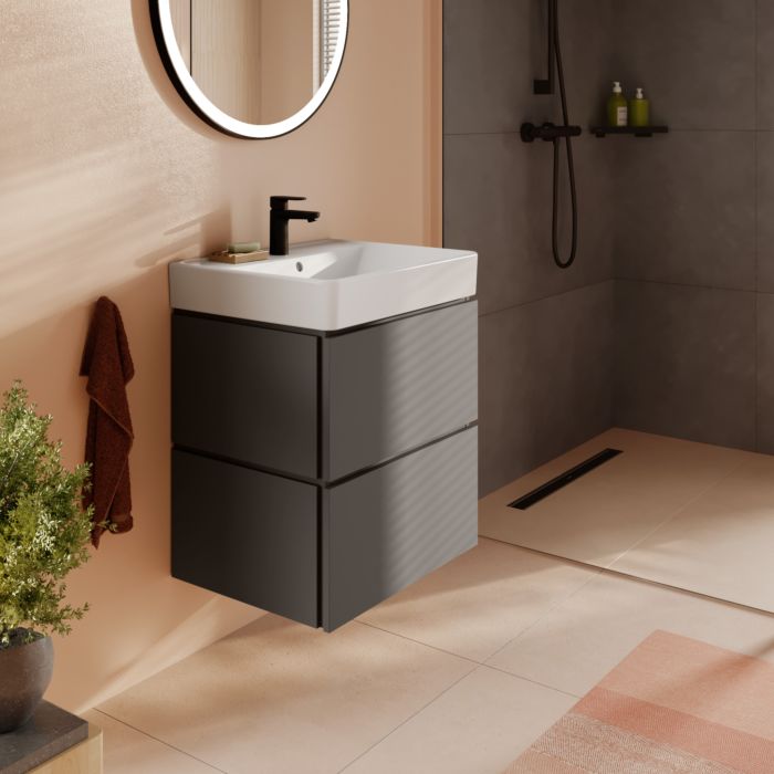 Тумба под раковину Hansgrohe Xilesa E 54254760 580/470 матовый серый сланец
