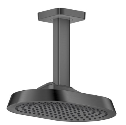 Верхний душ AXOR ShowerSphere 250/160 1jet с потолочным креплением. матовый черный хром