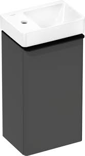 Тумба с раковиной Hansgrohe Xelu Q 54363670 340/245 матовый серый алмаз/матовый черный
