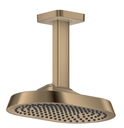 Верхний душ AXOR ShowerSphere 250/160 1jet с потолочным креплением. матовая бронза