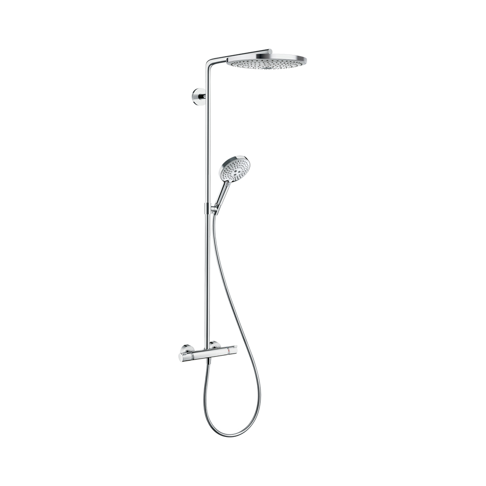 Hansgrohe Raindance Select S Showerpipe 300 2jet Душевой набор с термостатом хром-белый матовый