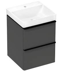 Тумба с раковиной Hansgrohe Xelu Q 54369670 480/475 матовый серый алмаз/матовый черный