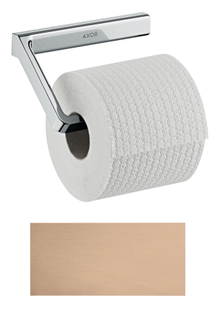 Держатель для туалетной бумаги AXOR Universal Softsquare без крышки, матовое красное золото