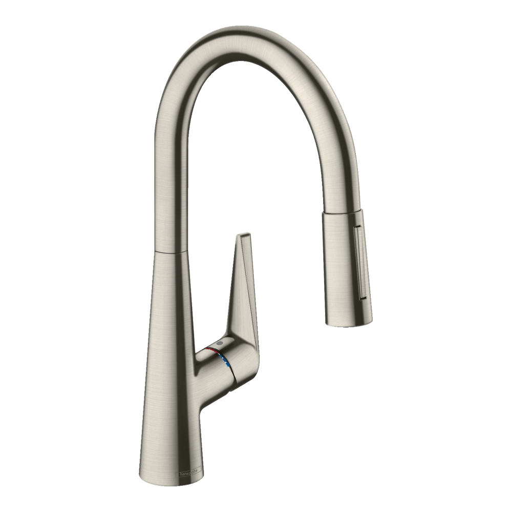 Hansgrohe Talis M51 Кухонный смеситель однорычажный, 200, Eco, с вытяжным душем, 2jet сталь