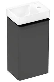 Тумба с раковиной Hansgrohe Xelu Q 54366670 340/245 матовый серый алмаз/матовый черный
