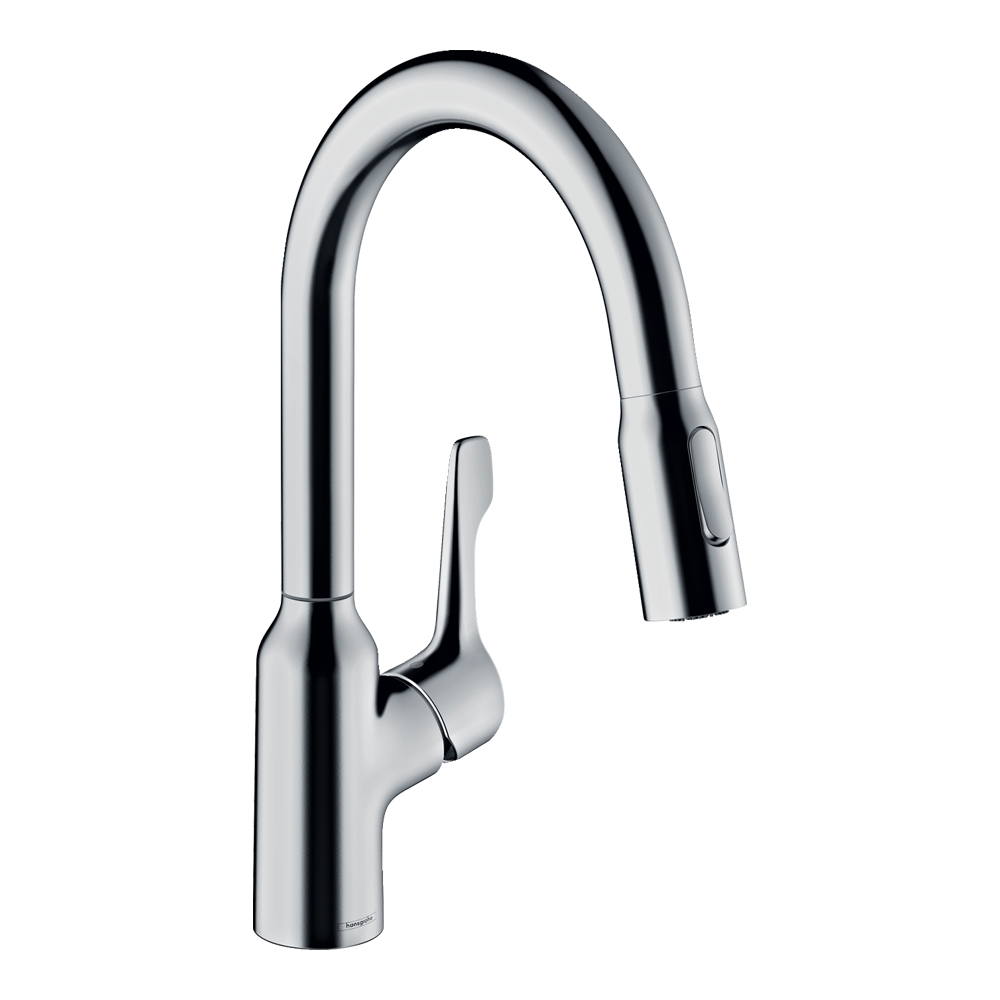 Hansgrohe Focus M43 Кухонный смеситель однорычажный, 180, с вытяжным душем, 2jet хром