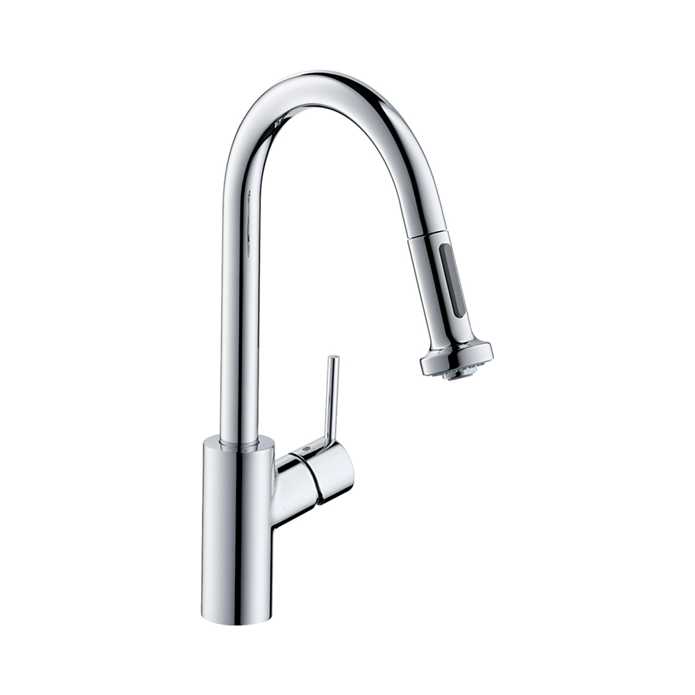 Hansgrohe Talis M52 Кухонный смеситель однорычажный 220 для установки напротив окна с вытяжным душем 2jet Sbox хром