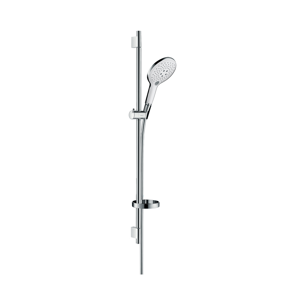 Hansgrohe Raindance Select S Душевая система внешнего монтажа 150 с термостатом Ecostat Select и штангой 90 см хром-белый матовый