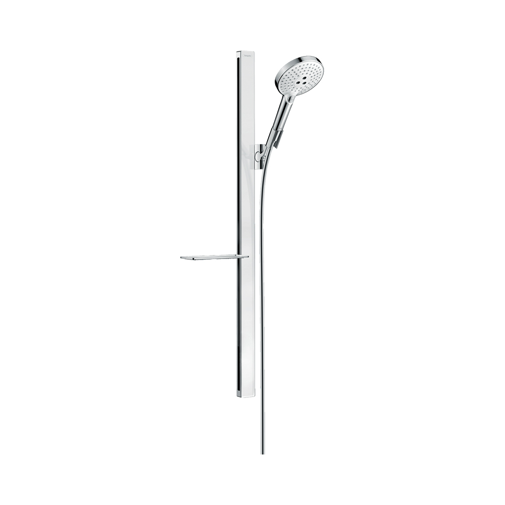 Hansgrohe Душевой набор 120 3jet со штангой 90 см и мыльницей EcoSmart Raindance Select S хром-белый матовый