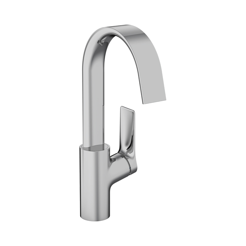 Hansgrohe Vivenis Смеситель для раковины однорычажный 210 с поворотным изливом со сливным гарнитуром хром