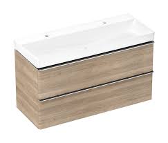 Тумба с раковиной Hansgrohe Xelu Q 54388000 1180/475 натуральный дуб/хром