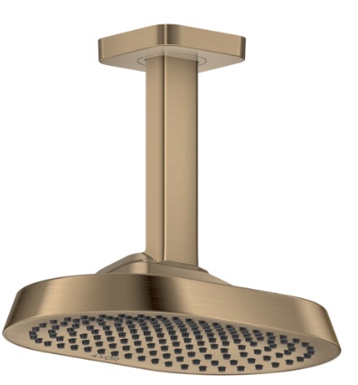 Верхний душ AXOR ShowerSphere 250/160 EcoSmart+ 1jet с потолочным креплением. матовая бронза