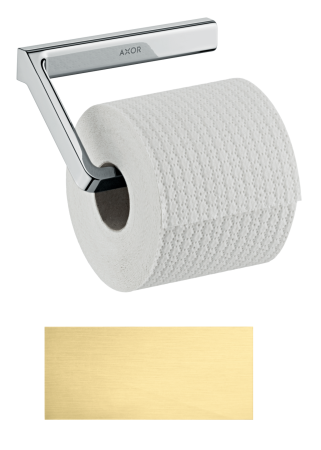 Держатель для туалетной бумаги AXOR Universal Softsquare без крышки, матовая латунь