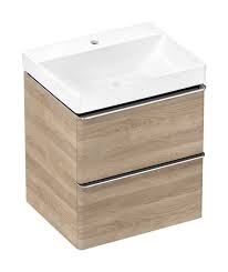 Тумба с раковиной Hansgrohe Xelu Q 54373000 580/475 натуральный дуб/хром