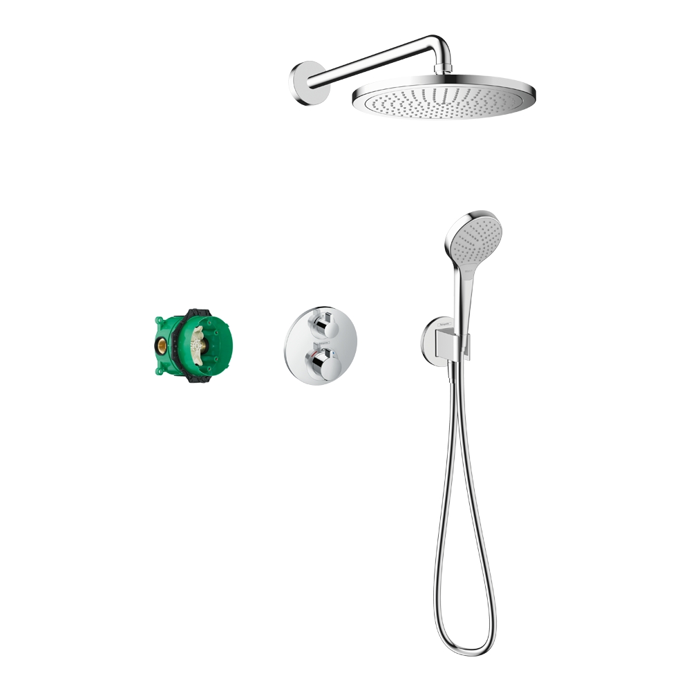 Hansgrohe Croma Душевая система скрытого монтажа 280 1jet с Ecostat S хром