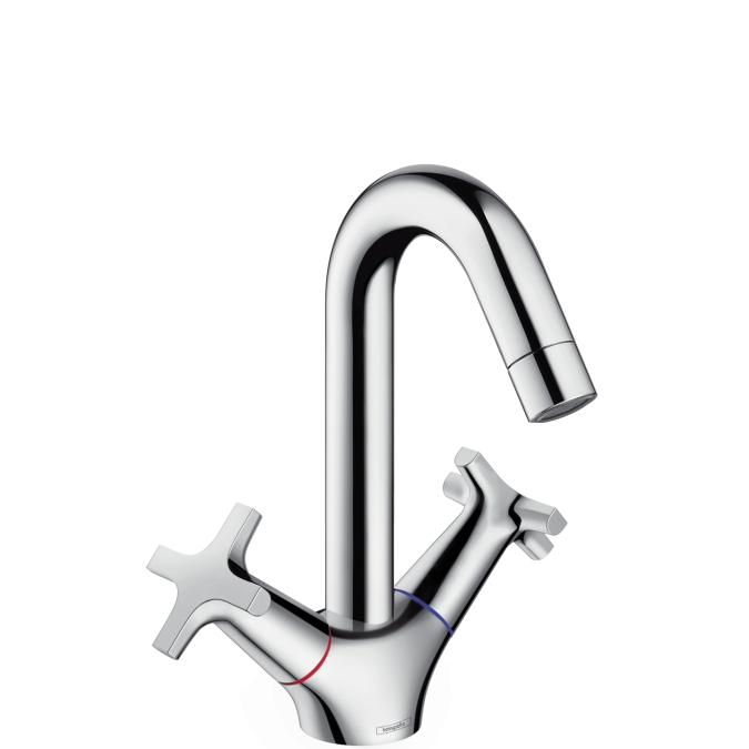 Hansgrohe Logis Classic смеситель для раковины с двумя рукоятками с донным клапаном хром