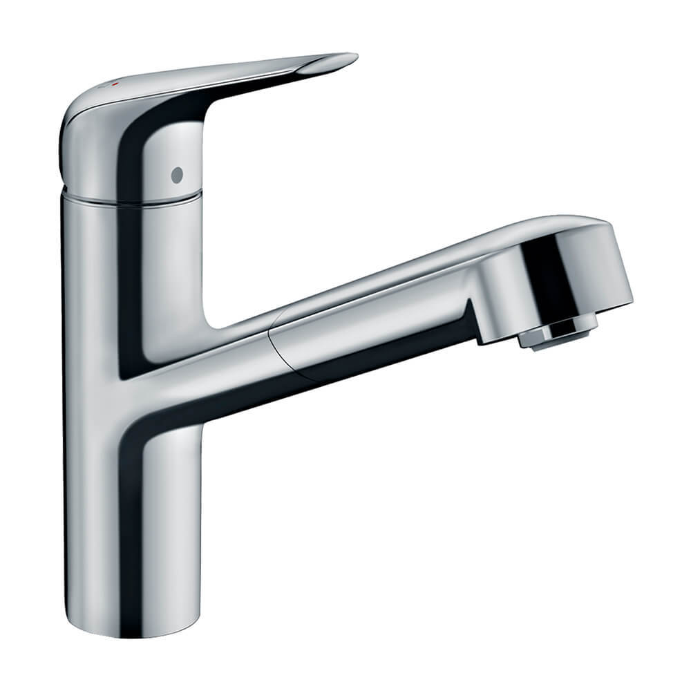 Hansgrohe Focus M42 Кухонный смеситель 150 Eco с вытяжным изливом 1j хром