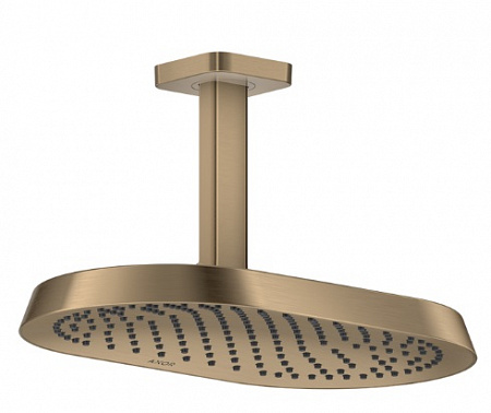 Верхний душ AXOR ShowerSphere 370/220 EcoSmart 1jet с потолочным креплением. матовая бронза