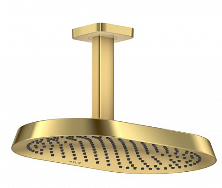 Верхний душ AXOR ShowerSphere 370/220 EcoSmart 1jet с потолочным креплением. полированное золото
