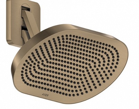 Верхний душ AXOR ShowerSphere 370/220 EcoSmart 2jet с регулируемым душевым кронштейном. матовая бронза