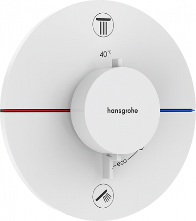 Термостат для скрытой установки Hansgrohe ShowerSelect Comfort S. 15556700. белый матовый