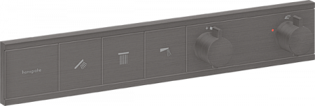 Термостат для скрытой установки Hansgrohe RainSelect. 15381340. матовый черный хром