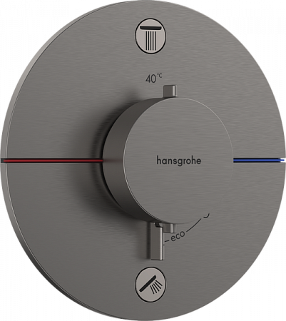 Термостат для скрытой установки Hansgrohe ShowerSelect Comfort S. 15556340. матовый черный хром
