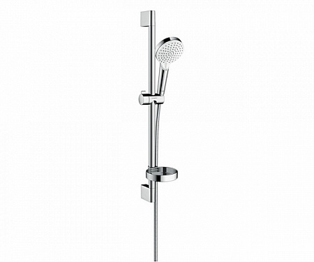 Hansgrohe Crometta Vario душевой гарнитур 65 см с мыльницей хром-белый матовый