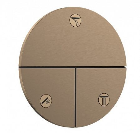 Клапан для скрытой установки Hansgrohe ShowerSelect Comfort S. 15558140. матовая бронза