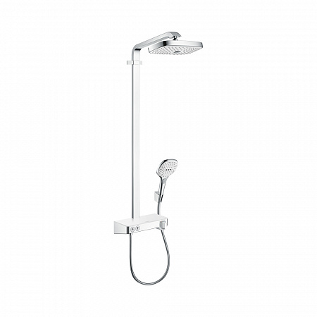 Hansgrohe Raindance Select E Showerpipe 300 2jet Душевой набор с ShowerTablet Select 300 хром-белый матовый