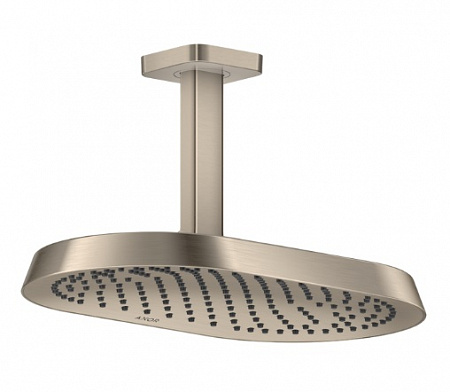 Верхний душ AXOR ShowerSphere 370/220 1jet с потолочным креплением. матовый никель