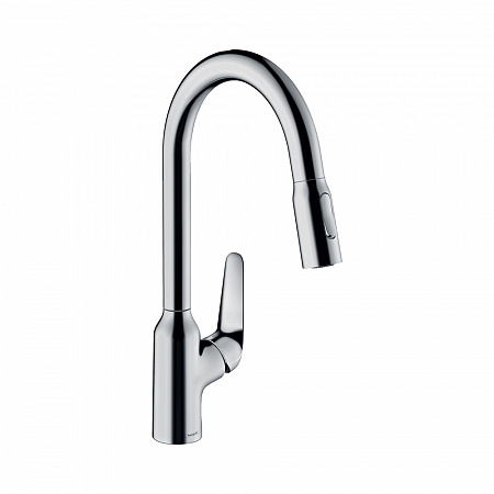 Hansgrohe Focus M42 Кухонный смеситель однорычажный 220 с вытяжным душем 2jet хром