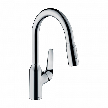 Hansgrohe Foc M42 Кухонный смеситель однорычажный 180 Eco с вытяжным душем 2jet хром