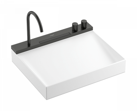 Кухонная мойка со смесителем Hansgrohe Avalegra 22472340 58 см. матовый черный хром