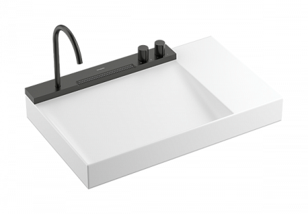 Кухонная мойка со смесителем Hansgrohe Avalegra 22473340 78 см. матовый черный хром