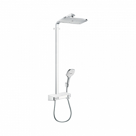 Hansgrohe Raindance E Showerpipe 360 1jet Душевая система с ShowerTablet Select 300 хром-белый матовый