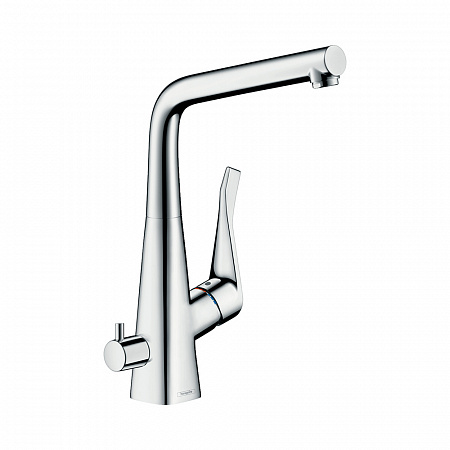 Hansgrohe Metris M71 Кухонный смеситель однорычажный 320 с запорным вентилем 1jet хром