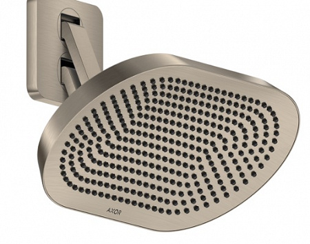 Верхний душ AXOR ShowerSphere 370/220 EcoSmart 2jet с регулируемым душевым кронштейном. матовый никель