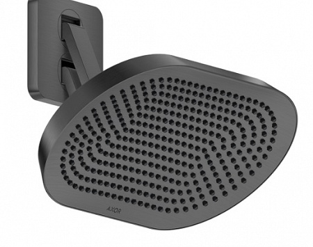 Верхний душ AXOR ShowerSphere 370/220 EcoSmart 2jet с регулируемым душевым кронштейном. матовый черный хром
