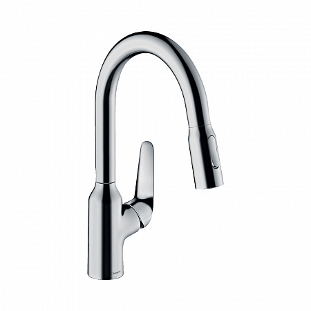 Hansgrohe Focus M42 Кухонный смеситель однорычажный 180 с вытяжным душем 2jet sBox хром