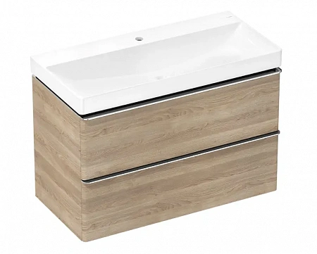 Тумба с раковиной Hansgrohe Xelu Q 54385000 980/475 натуральный дуб/хром