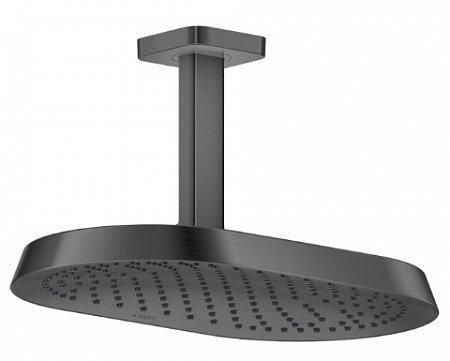 Верхний душ AXOR ShowerSphere 370/220 EcoSmart 1jet с потолочным креплением. матовый черный хром